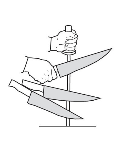 Fusil d'affûtage diamanté 254 mm fin