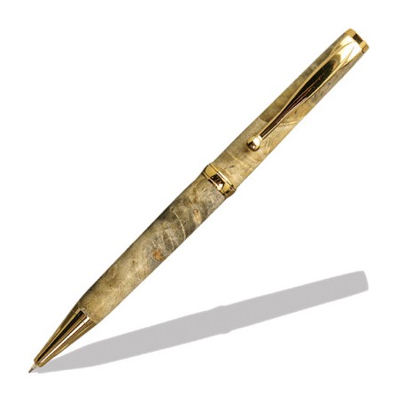Mécanisme stylo à bille dorés avec caoutchouc Confort