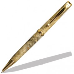 Mécanisme stylo à bille dorés avec caoutchouc Confort