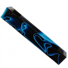 Acrylique stylo et incrustation bleu et noir