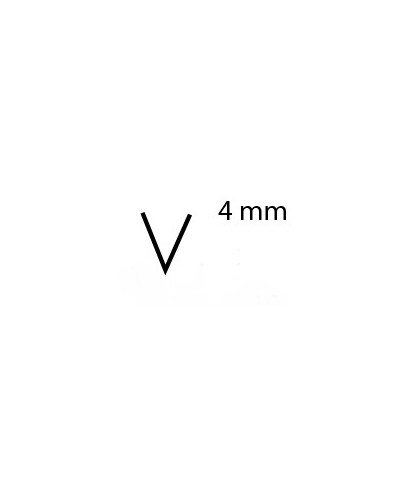 Ciseaux droit pour sculpteurs, forme Pied-de-biche, angle 45°