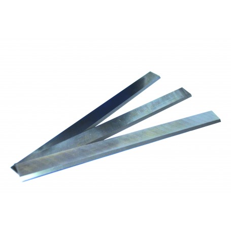 Jeu de 3 lames de rechange HSS 260 x 25 x 3 mm pour dégauchisseuse-raboteuse Record Power PT107