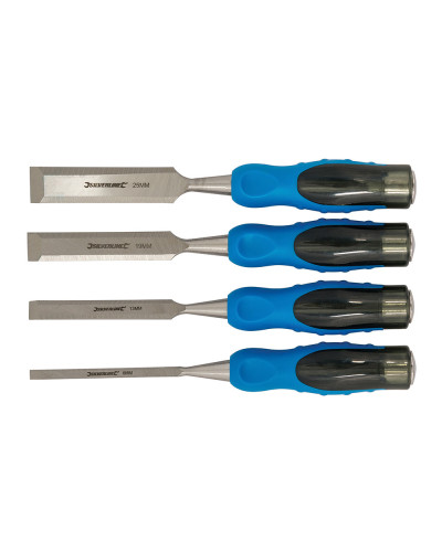 Silverline – Ciseaux à bois gamme Expert (4 pcs) | Outils professionnels bois