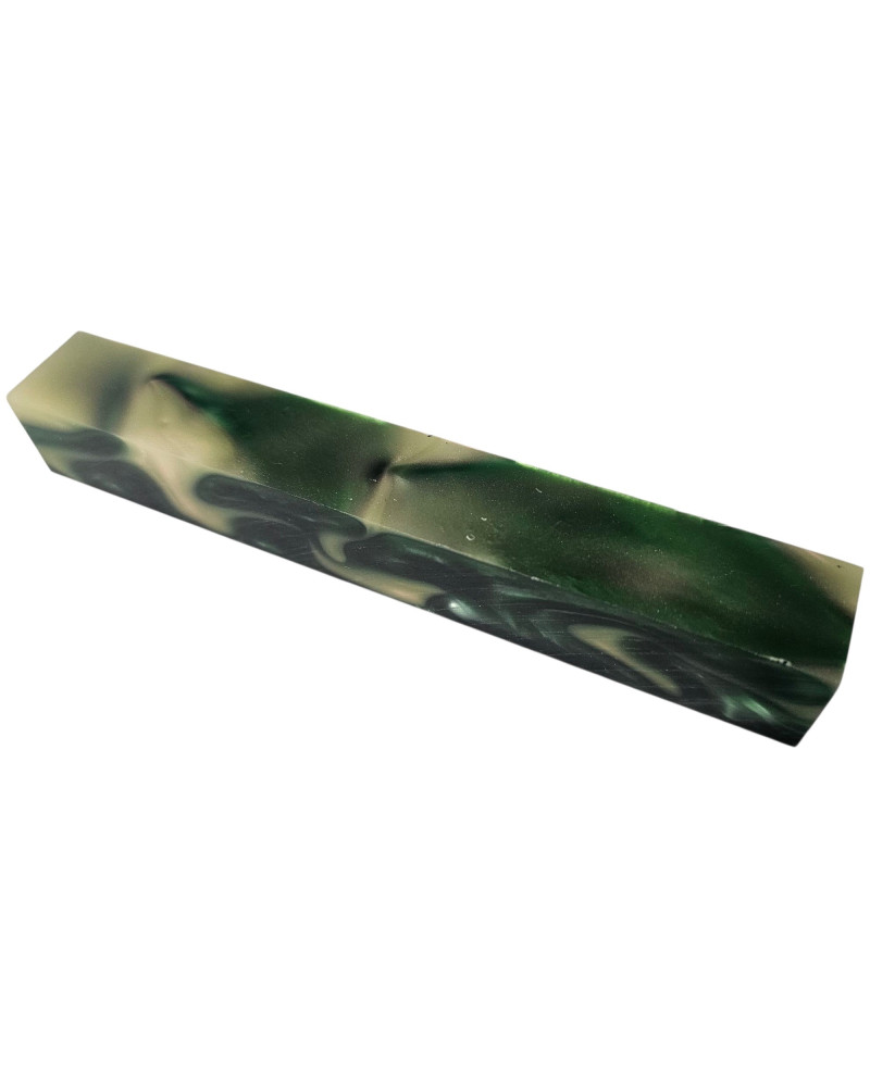 Résine Vert & Noir 19×19×125 mm – stylos, bijoux, incrustations
