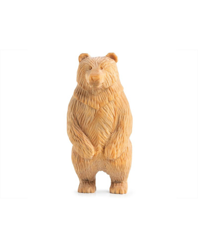 kit de sculpture ours debout DIY12 BeaverCraft avec couteau C16 et blocs de tilleul