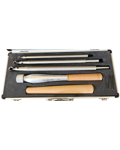 coffret 3 outils de creusage à anneaux HSS avec manche aluminium et poignées bois interchangeables