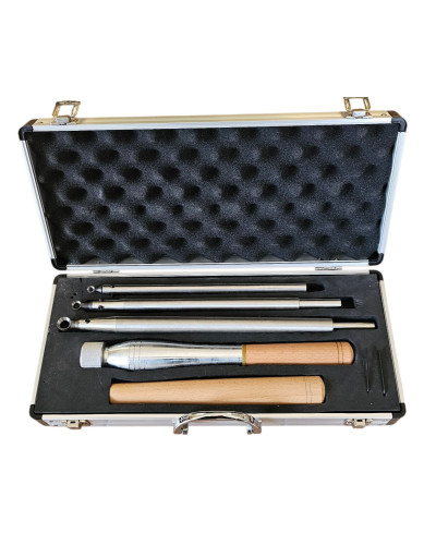 coffret 3 outils de creusage à anneaux HSS avec manche aluminium et poignées bois interchangeables