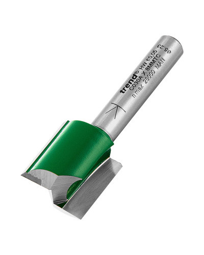 Fraise droite Trend Ø 20 mm deux coupes queue 8 mm pour défonceuse