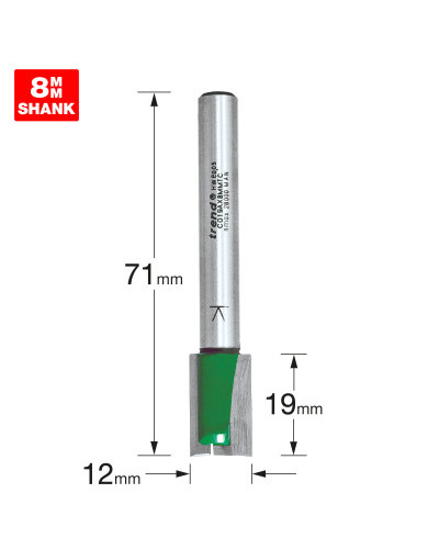 Fraise droite Trend Ø 12 mm queue 8 mm