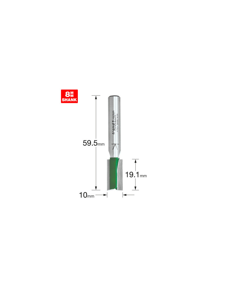 Fraise droite Trend Ø 10 mm queue 8 mm