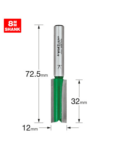 Fraise droite Trend Ø 12 mm longue coupe