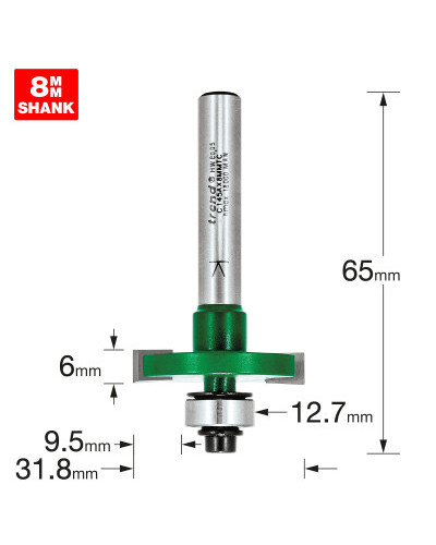 Fraise à rainurer Trend 6 mm avec roulement queue 8 mm