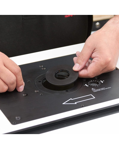 table de défonceuse d’établi Trend CRT MK3 EURO 230V avec guide réglable et plaque aluminium