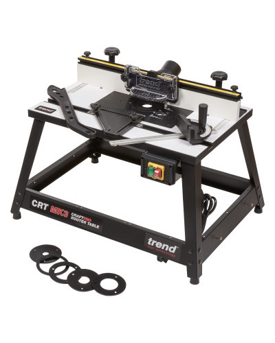 table de défonceuse d’établi Trend CRT MK3 EURO 230V avec guide réglable et plaque aluminium