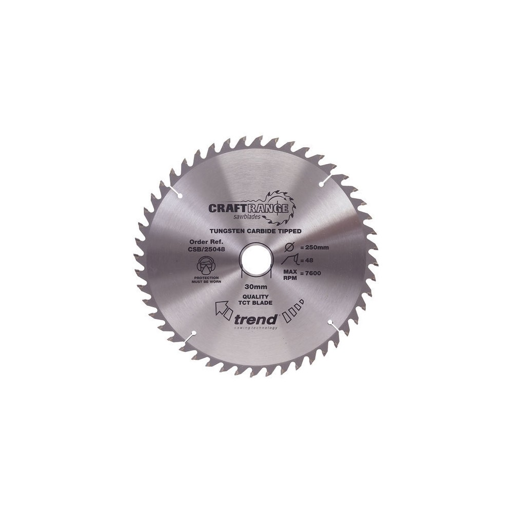 Lame de scie circulaire 250 mm x 32 mm alésage (30 mm & 28 mm, 25,4 mm avec  bagues de réduction) pour les disques de coupe de bois circulaire 250 mm x